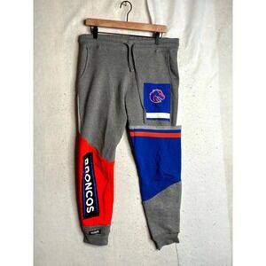 Denver Broncos Jogger Pants Mens Medium Gray Refried Apparel Logo Tapered Leg